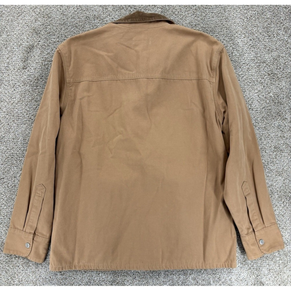 Levi Strauss Signature Utility Shirt Jacket Mens M Khaki Fleece Lined Canvas NEW - Picture 4 of 10